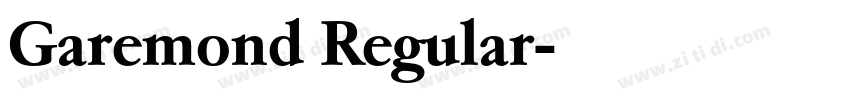 Garemond Regular字体转换